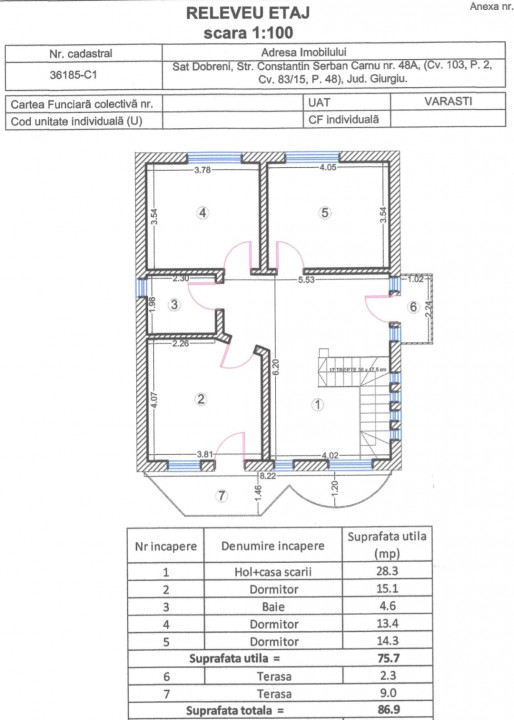 Casa 185 mp lot 457 mp Dobreni 