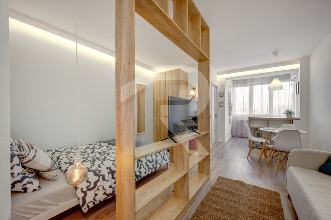 Garsoniera  Berceni - Turnu Măgurele etaj 6/9, mobilata-utilata,