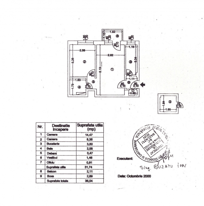 Apartament 2 camere Floreasca-Ceaikovski. 