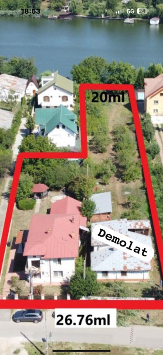 TEREN LAC SNAGOV - PONTON - CASA P+1E - 20ml deschidere