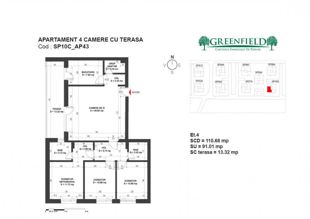 Apartament 4 camere  Greenfield Residence Salcamilor  