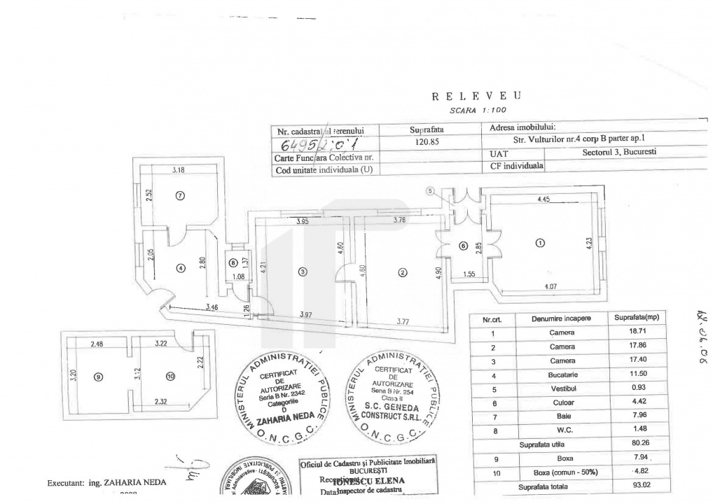 Apartament in vilă 3 camere cu design artistic unic, curte 40mp - Nerva Traian