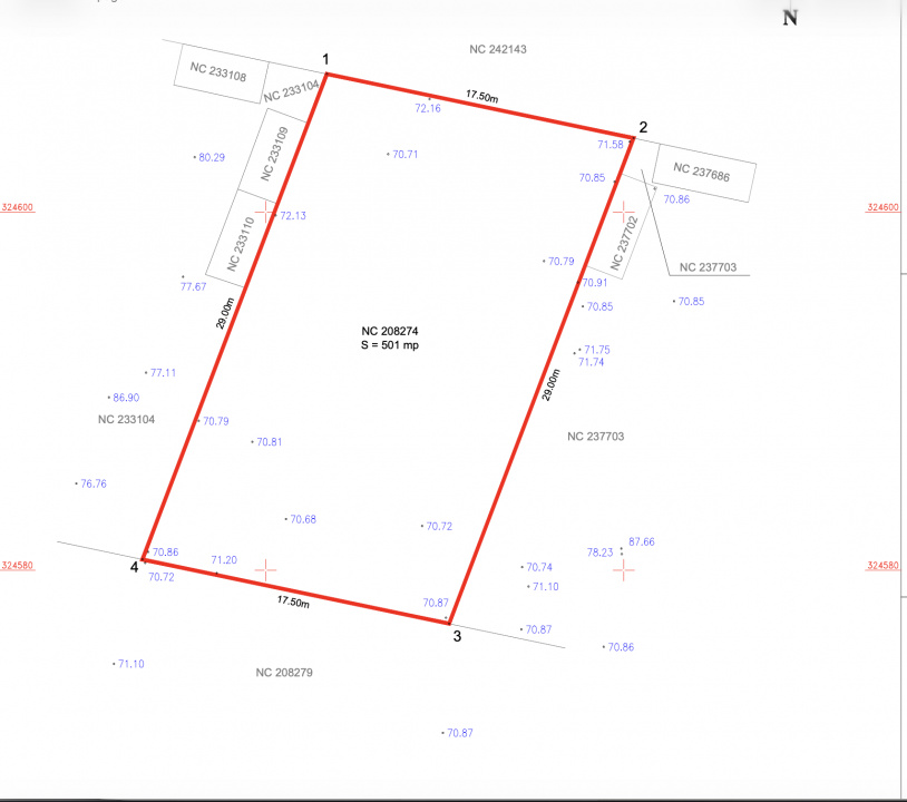 Teren intravilan 580 mp | Sector 3 | Deschidere 17 m | COMISION 0%