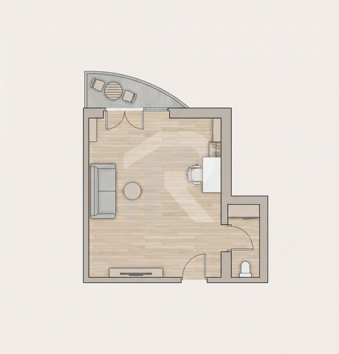 Spatiu birouri Mihalache -Turda in imobil mixt, 33 mp, centrala gaze proprie
